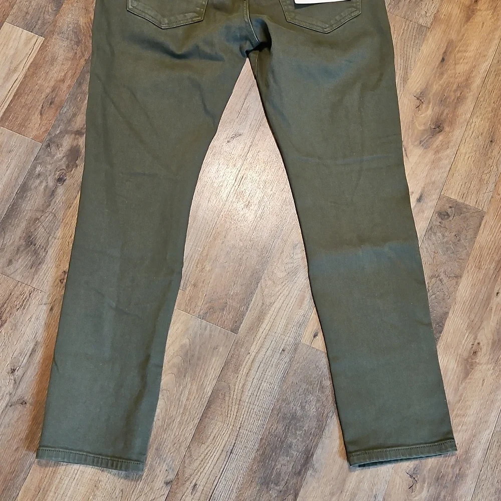 👖Warp + Weft Olive Skinny Fit Stretch Jeans